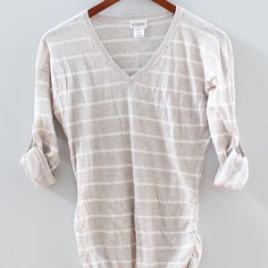 Motherhood Maternity Drop Sleeve Cream Sweater